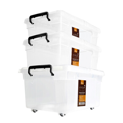 

Love good flip transparent storage box bed bottom clothing storage box bottom with wheels thickening storage box large medium&small 3 mixed