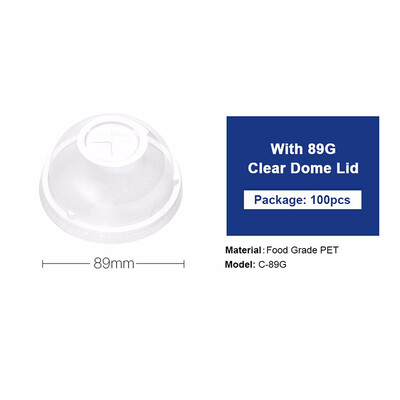 

OTOR 100pcs Disposable PETPP Plastic Lid for Cup&Bowl Hot Cold Drink Milk Tea Cup Switch Cover