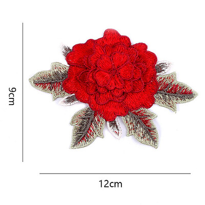 

Sunbling 1 pcs Embroidered Flowers Sew On Lace Patches Colorful Applique Sticker For Women Dress Clothing