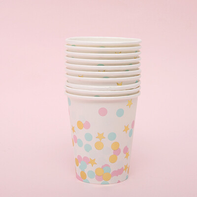 

FANLUS Value Pack Cupcake Toppers Picks- Various Themes 7 inch Party paper plate with Gold Foil 10 PCS "Stars& Sparkles Theme"