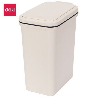 

Deli deli medium pressure bomb cover trash can home office paper 10L brown 18824