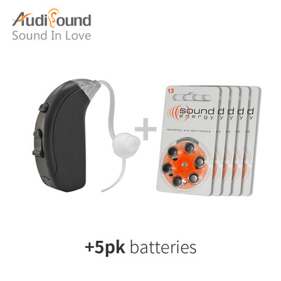 

2018 Audisound New Best Open Fit Hearing Aids Of Right Ear Convenient Hearing Amplifier with 30PCS5 CARD A13 Battery