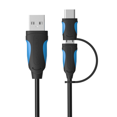 

Vention high speed Micro USBType-C USB20 24A male to female two in one cable