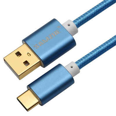 

Shanze (SAMZHE) TP-02L Тип-c / USB3.1 кабель USB2.0 USB Apple MacBook / музыка / просо 4C мобильный телефон зарядка данных линия 0,5 метра синий