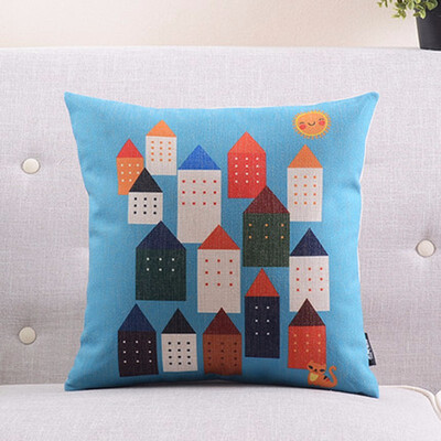 

Vintage Decorative Home Cotton Linen Pillow Case Cover Living Room Bed Chair Seat Waist Throw Cushion Lovely Cat Pillowcases