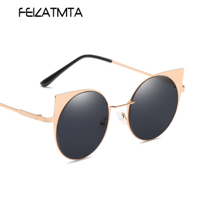 

FEIZATMTA Brand Design Солнцезащитные очки для женщин Cat Eye Солнцезащитные очки для девочек Мода для женщин Vintage Round Eyewear oculos de sol Feminino UV400