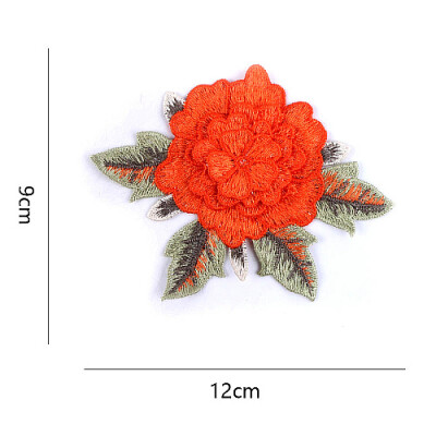 

Sunbling 1 pcs Embroidered Flowers Sew On Lace Patches Colorful Applique Sticker For Women Dress Clothing