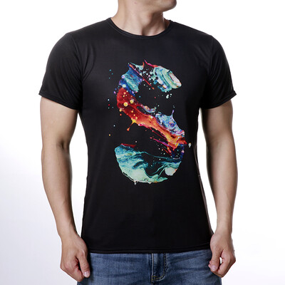 

Mens Printing Alphabet Short Sleeve T-shirt
