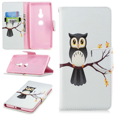 

BEFOSPEY Painting PU LeatherSoft TPU Card Slot Stand Wallet Case For Sony Xperia XZ257"2018