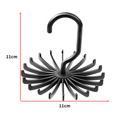 

New Rotating tie scarf hanger storage rack 20 Neck Adjustable Hanger Holds Holders