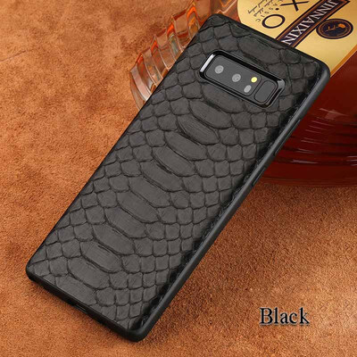 

Genuine Leather Phone Case For Samsung Note 8 Case Natural Python Skin For Galaxy S7 S8 Back Cover