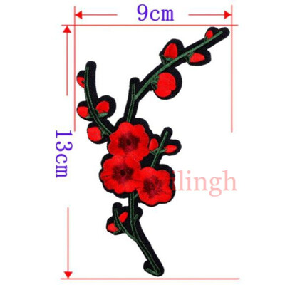 

1 Pcs Top Patches Iron-on Sew-on Red Rose Flower Embroidery Patch Motif Applique Children Women DIY Clothes Sticker Wedding