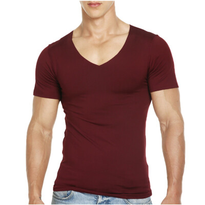 

Cool Summer Mens Fashion T-shirt Tight Casual Short-sleeved T-shirt High Elastic Slim T Shirt Breathable Quick-drying