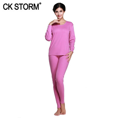 

CK STORM Womens Thermal Underwear Comfortable Cotton Round Neck