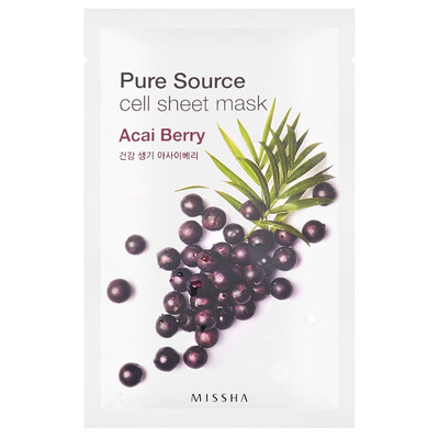 

Missha Pure Source Cell Sheet Mask "Acai Berry" 25ml
