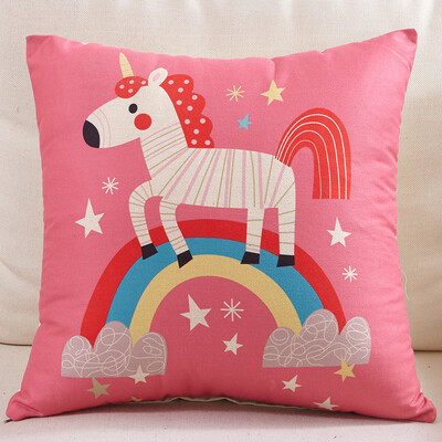

Jiuzhoulu textile pillow pillow cushion core Rainbow Zebra 45x45cm