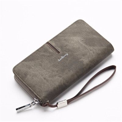 

Men Handbag Long Zipper PU Leather Phone Bag Business Leisure Wallet