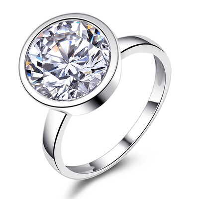 

YY Fine Jewelry 925 Sterling Silver Shining Twinkle Boutique Zircon Diamond Vintage Trendy Fashion woman girl Party Gift Ring