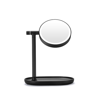 

MrGreen -7771-BK birthday gift girl makeup mirror flip LED lamp storage desktop dressing mirror to send girlfriend Valentine