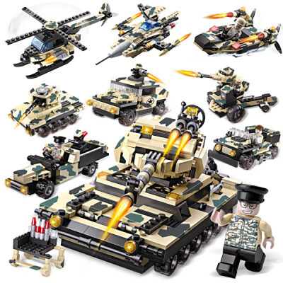 

Building blocks military tanks 25 kinds of tanks fighters chariot kids intelligence toy Eight in one kids toys Hands-on abilit