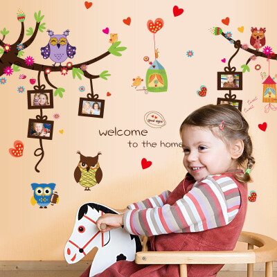 

Cartoon Owl Diy Wall Stickers For Kids Rooms Murals Removable Poster Bedroom Decor