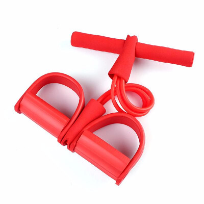 

4 Tube Fitness Resistance Bands Elastic Sit-up Pull Rope Pedal Exerciser Bodybuilding for Abdomen Waist Arm Leg Stretching