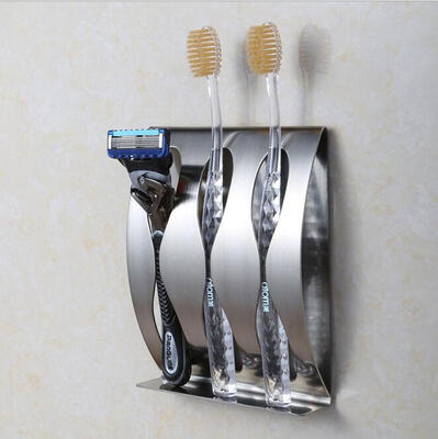 

Cntomlv 1Pcs Stainless Steel Wall Mount Toothbrush Holder 32 Hook Self-Adhesive Tooth Brush Organizer Box Bathroom Accessories