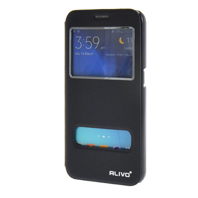 

MOONCASE Samsung Galaxy S6 чехол для View Slim Leather Flip Pouch Bracket Back Cover Sapphire