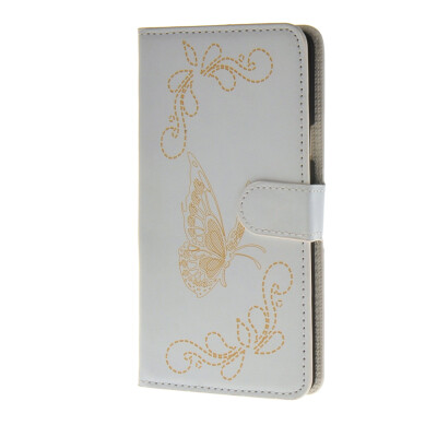 

MOONCASE Butterfly Pattern Leather Wallet Flip Card Slot Holster Pouch Stand Shell Back Case Cover for Samsung Galaxy A7 White