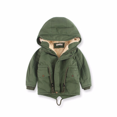 

European&American style boy cashmere coat Childrens thickened jacket