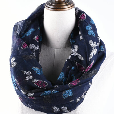 

Guttavalli Nice Women Soft Butterfly Ring Scal Summer Chevron Printing Animals Loop Scarf Viscose Stripes Геометрическая бесконечная кожа
