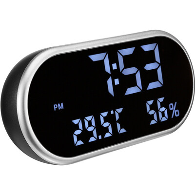 

Polaris POLARIS alarm clock creative simple LED alarm clock student multi-function mute luminous living room decoration bed lazy temperature&humidity table clock 8803 black