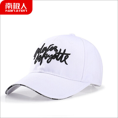 

Antarctic people nanJiren baseball caps caps men&women trend outdoor sun hat casual fashion sports wild letters solid color hip-hop hip hop hat NJ18N628 white