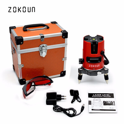 

Red 5 Lines 6 Points Laser Level Automatic Self Leveling 360 Vertical Horizontal laser level available with laser receiver