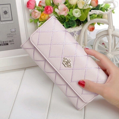 

Fashion Women Lady PU Leather Clutch Wallet Long Card Holder Purse Handbag