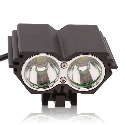 

Lamp+US Plug Bike Headlight Black 3 Modes 2 x XML-U2 Dual Aluminum Alloy Fashion