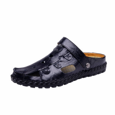

High quality Men sandals Outdoor Fashion Genuine leather Sandals Men Summer Slippers Breathable Sandals