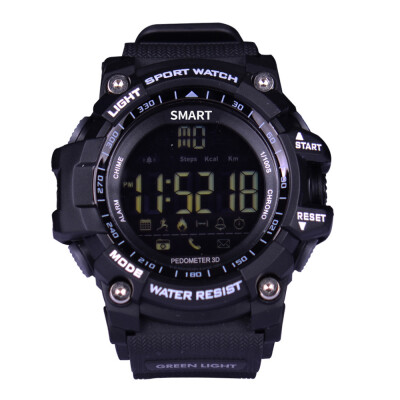 

Bluetooth Clock EX16 Smart Watch Notification Remote Control Pedometer Sport Watch IP67 Waterproof Mens Wristwatch