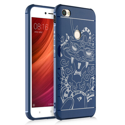 

Goowiiz Phone Case For Xiaomi Redmi Note 55 Pro Carved Dragon Thin Matte soft Silicone Prevent falling