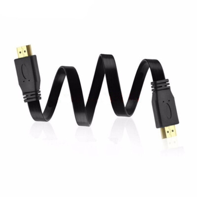 

3M Gold Plated Plug Male HDMI Cable 14 Version Flat Line Short 1080p 3D for HDTV XBOX PS3