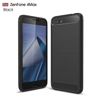 

Goowiiz Phone Case For ASUS ZenFone 4 Max ZC520KL Fashion Slim Carbon Fiber TPU Soft Silicone Prevent falling