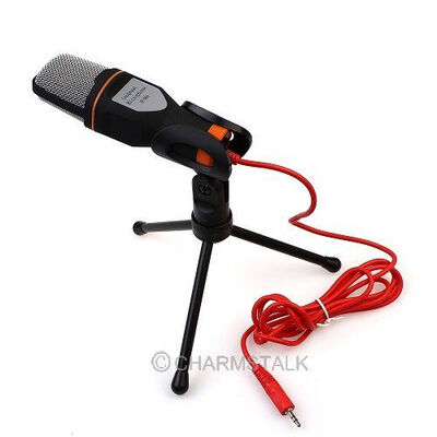 

Details about NEW Condenser Microphone Mic Stand For PC Laptop Skype MSN Sings Sound Record