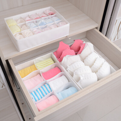 

bicoy Oxford cloth underwear storage box wardrobe storage box socks storage box 3 sets of 6 grid 8 grid 18 grid pure white