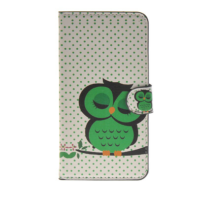 

MOONCASE Owl Pattern Leather Side Flip Wallet Card Slot Stand Pouch ЧЕХОЛ ДЛЯ Samsung Galaxy E7