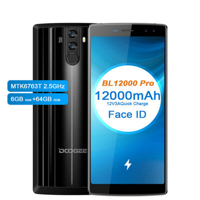 

DOOGEE BL12000 Pro 12000mAh Smartphone MTK6763T 60189 FHD 25GHz 6GB RAM 64GB ROM Quad Camera 160130MP Android 71