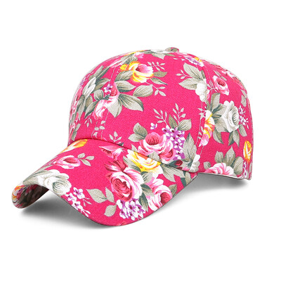 

Guttavalli Vintage Rose Flowres Cotton Baseball Caps Women Sunhats Soft Charm Popular Sunscreen Men Outdoors Adjustable Soft Hats