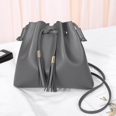 

2018 Crossbody Bags For Women Colorful Strap Bucket Bag Women PU Leather Leather Handbags Women Bag Women Messenger Bag