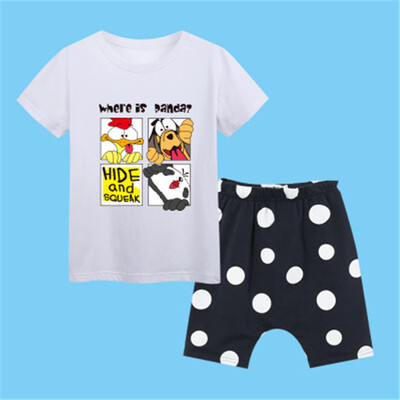 

Kids clothes Summer Baby Boy Clothes Mickey toddler Boys clothing Sets 2018 New Children Cotton Suit T shirt