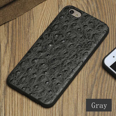 

Genuine Leather Phone Case For Vivo X9s Plus Ostrich Texture Back Cover For X20 plus Cases