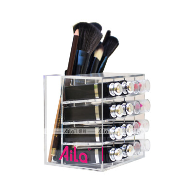 

Aila 2017 Rushed 16 Cell Acrylic Lipstick Storage Box Очистить макияж Случаи Инструменты Кисти Контейнер Держатель Подставка для дисплея